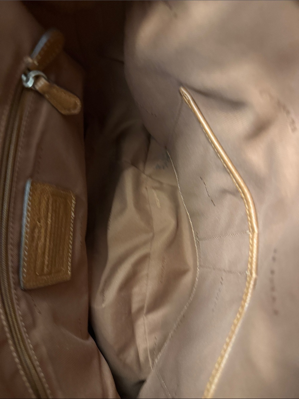 Coach Cognac Pebbled Leather Turnlock Shoulder Bag - Picture 6 of 6